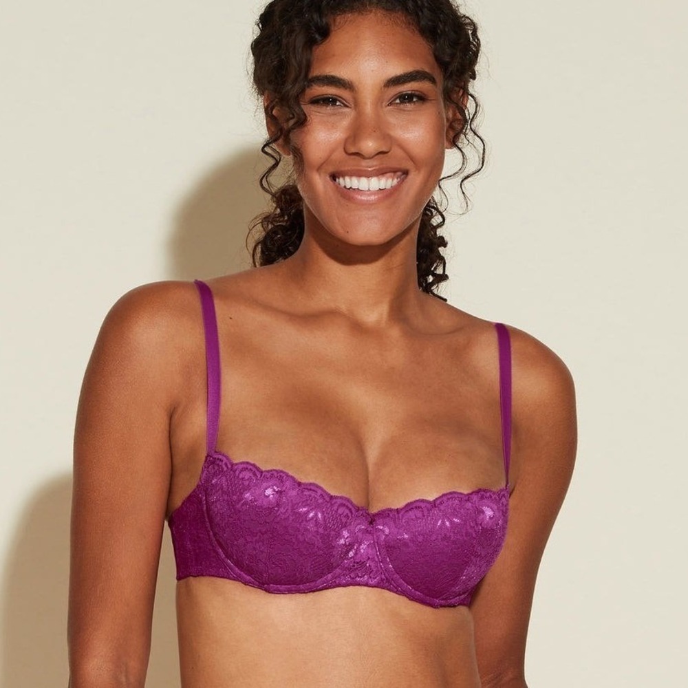 Cosabella Never Say Never Push-Up Underwire Bra Made in Italy Scalloped Lace 34D